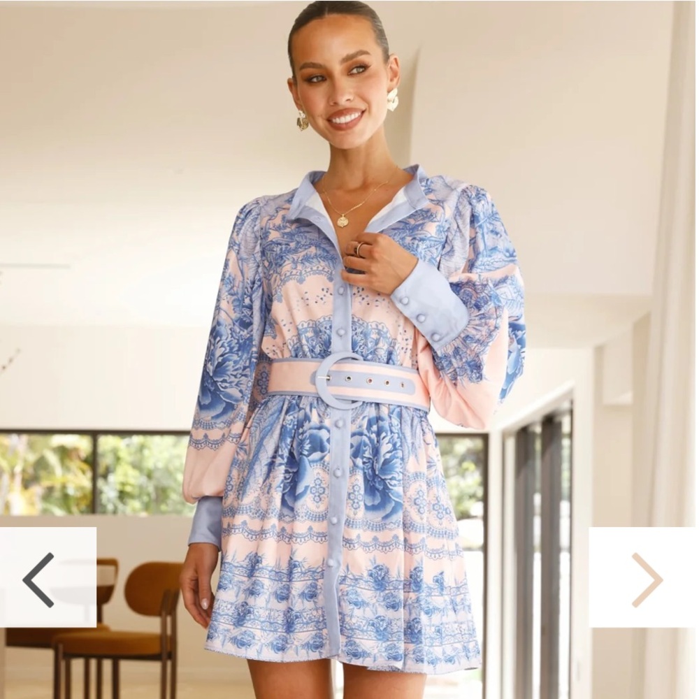 BILLY J NWT Vanya Mini Dress - Madeline Blue